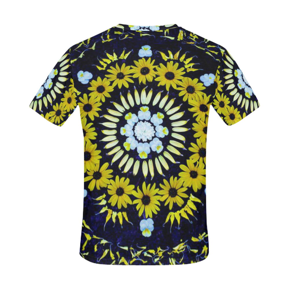 Hippie Mandala Bohemian Psychedelic Intricate Flor All Over Print T-Shirt for Men