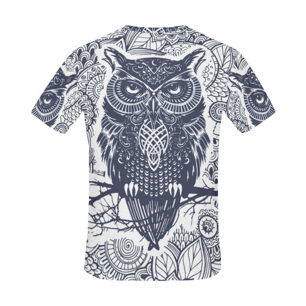 Owl All Over Print T-Shirt for Men