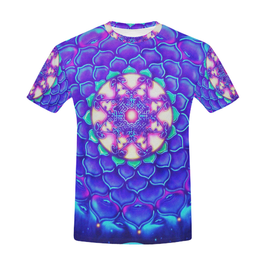 Hippie Mandala Bohemian Psychedelic Intricate Flor All Over Print T-Shirt for Men