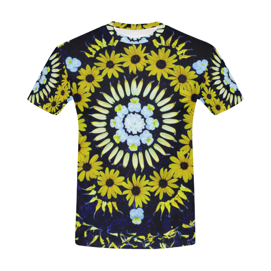 Hippie Mandala Bohemian Psychedelic Intricate Flor All Over Print T-Shirt for Men