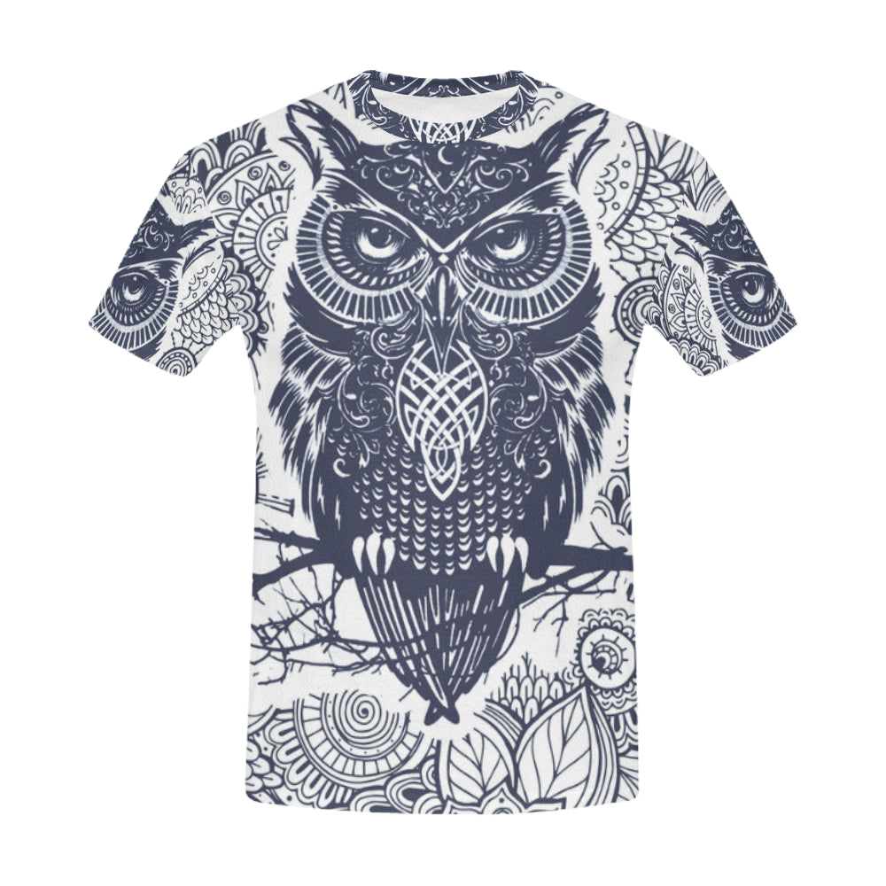 Owl All Over Print T-Shirt for Men