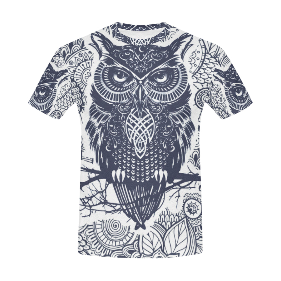 Owl All Over Print T-Shirt for Men