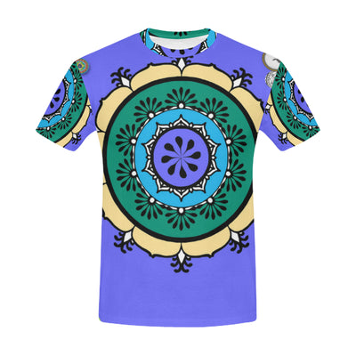 Hippie Mandala Bohemian Psychedelic Intricate Flor All Over Print T-Shirt for Men