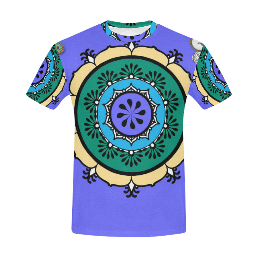 Hippie Mandala Bohemian Psychedelic Intricate Flor All Over Print T-Shirt for Men