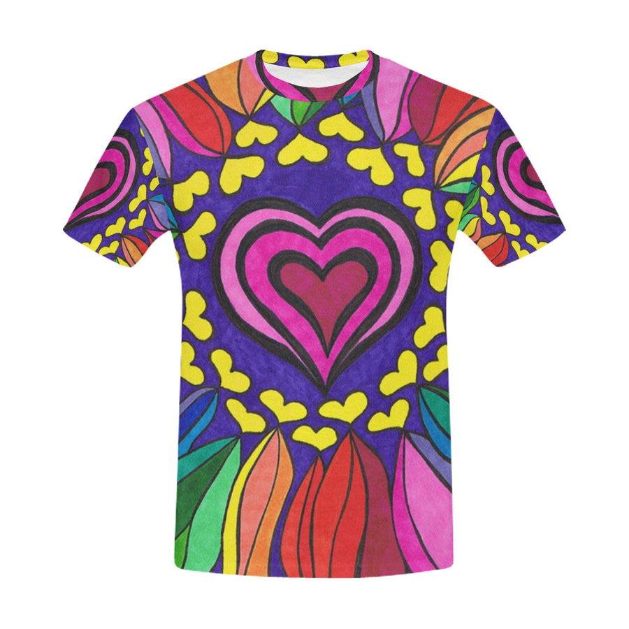 Hippie Mandala Bohemian Psychedelic Intricate Flor All Over Print T-Shirt for Men