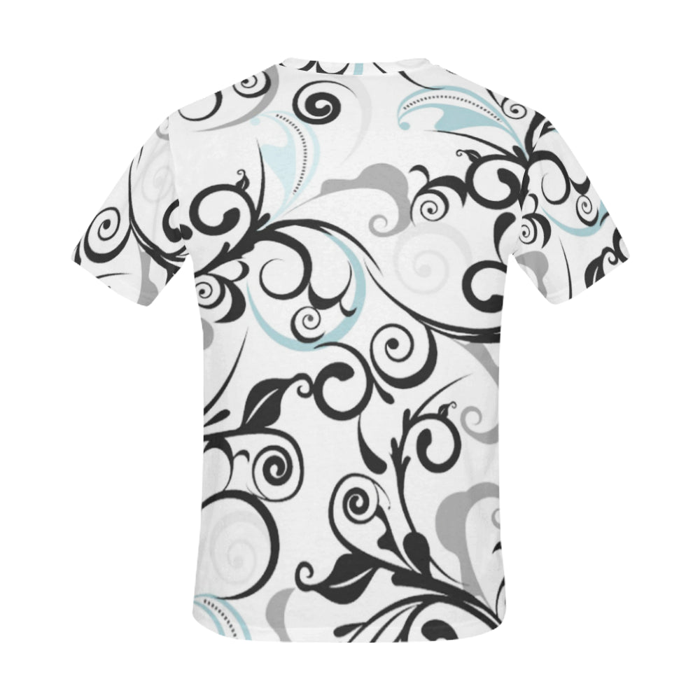 Damask All Over Print T-Shirt for Men