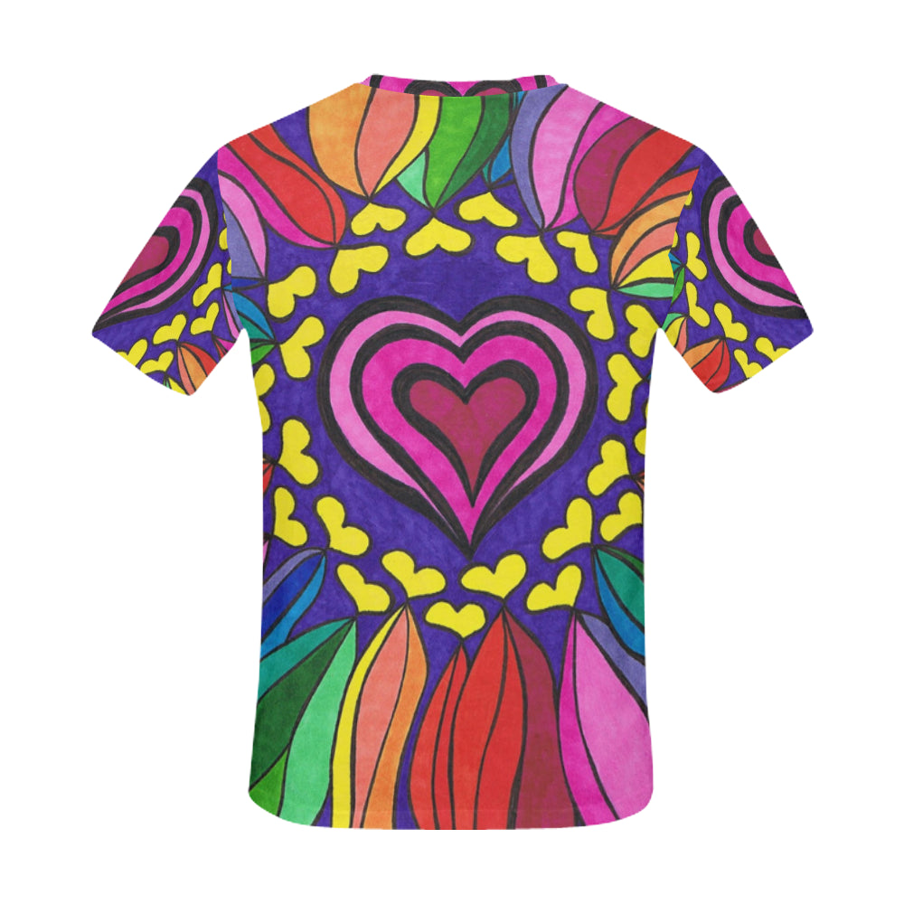 Hippie Mandala Bohemian Psychedelic Intricate Flor All Over Print T-Shirt for Men