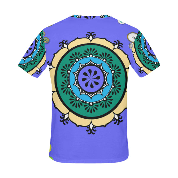 Hippie Mandala Bohemian Psychedelic Intricate Flor All Over Print T-sh 