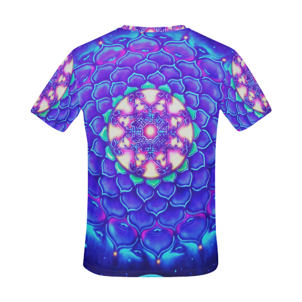 Hippie Mandala Bohemian Psychedelic Intricate Flor All Over Print T-Shirt for Men