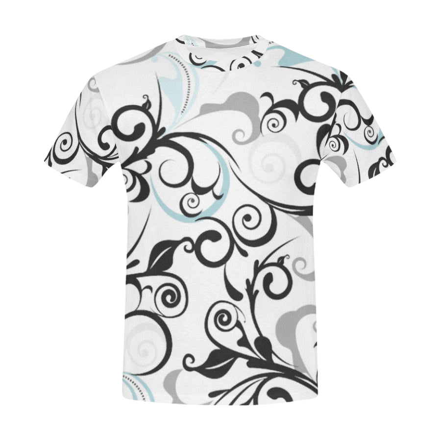 Damask All Over Print T-Shirt for Men